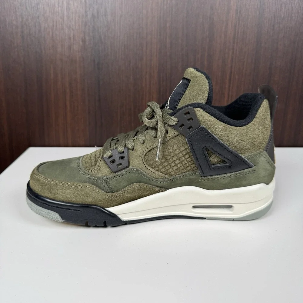 Jordan 4 Retro SE Craft Medium Olive GS FB9928-200 Kids Size 5Y Sneakers